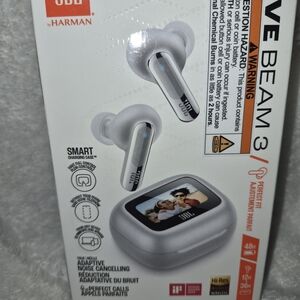 JBL Live Beam 3 Earbuds with Touchscreen Charging Case
